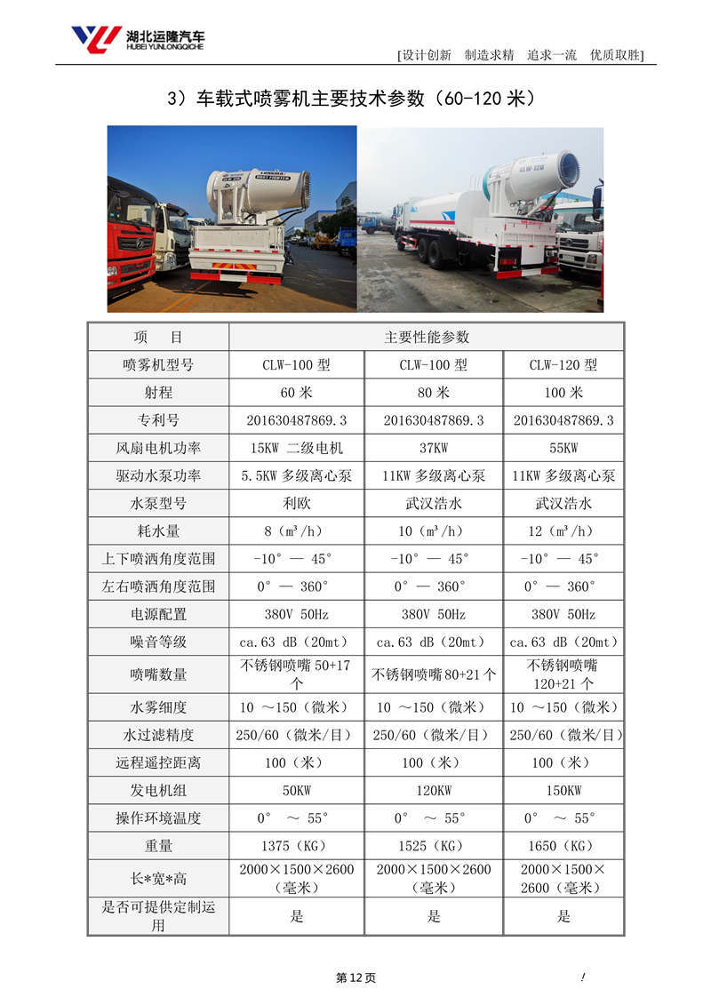 16噸東風(fēng)T5多功能抑塵車資料（圓罐、60-120米霧炮）(圖6)